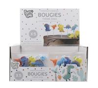 PARTY TIME, EA10139, Décorez Vos gâteaux d'anniversaire avec Ces 5 Bougies Dinosaure en Paraffine, Format Pratique 0.7x2.7x2 cm, pour Une fête Fun pour Petits et Grands !