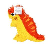 PARTY TIME, EA10192, Pinata en Forme de Dinosaure, Accessoires de Fête pour Petits et Grands, Décoration Suspendue, pour anniversaire, Fête, Carnaval, 12 x 53 x 30 cm