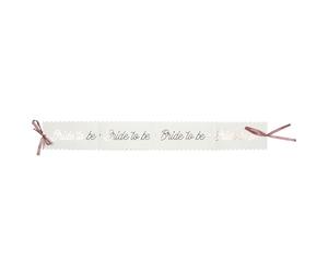 PARTY TIME, EA10193, Echarpe en Papier Bride to Be, Accessoires pour Fête et Événements, Blanc, Rose, Or, 80x10 cm, La Reine de la Soirée, Future Mariée, Fun pour Tous