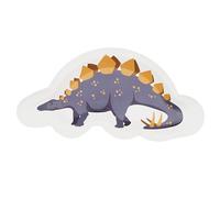 PARTY TIME - EA10216 Assiettes en Carton Dinosaure - Conçues pour Fêtes et Anniversaires - Lot de 6 - Dimensions 13.50 x 27 cm - Design Coloré et Attrayant