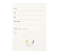 PARTY TIME - EA10237 Lot de 6 Cartes d'Invitation Sirène avec Enveloppes Incluses, Polyvalentes pour Anniversaires et Vœux - Taille Standard, Couleur Violet Rose Bleu