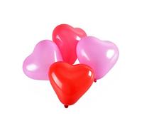 PARTY TIME KB6331 Lot de 8 mini ballons en forme de cœur Rouge