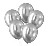 PARTY TIME KB8702SRE-2718 Lot de 5 ballons effet chromé Argenté