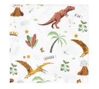PARTY TIME Lot de 20 Serviettes en Papier Dinosaure Fête Multicolore