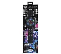 PARTY TIME Micro Karaoké LED avec Lampe Disco USB 3W Noir | Plastique ABS, micro karaoké LED, lampe disco, USB 3W, accessoire de fête, soirées, noir