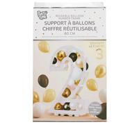 PARTY TIME Support à Ballons Chiffre H 80 cm Décoration Anniversaire