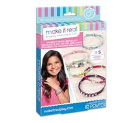 Party town Make It Real - Kit bracelet Arc-en-ciel avec 73 Perles & Cordons Colorés | Bracelet amitié et bracelet fille | Création bijoux enfant Ludique | Cadeau fille 8 ans Original
