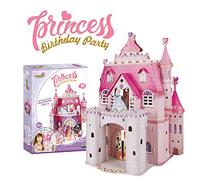 Party town Princess Birthday Party Puzzle 3D - Maison de poupées pour Filles - 95 pièces, 524 Autocollants en Verre - 5 Ans ou Plus, E1622h, Multicolore, Taille Unique