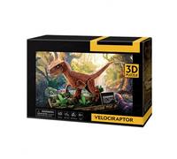Party Town - Puzzle 3D Velociraptor | Puzzle 3D Enfant | Puzzles 3D Dinosaure | Puzzles 3D Modèle À Assembler Dinosaure | 63 Pièces