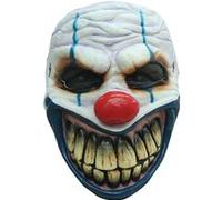 Partychimp masque Clown Big Mouthfacial PVC blanc/rouge/bleu Blauw G