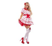 Partychimp Miss Dolly 6079253 Chaussettes Rouge/Blanc Taille M