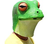 PartyCostume - Masque grenouille - Costume d'Halloween en latex pour adulte et enfant