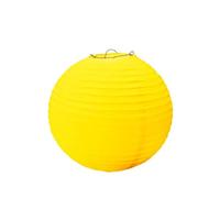 PartyCube, Jaune Lot de 3 décorations lanterne ronde papier (Ø 25 cm), 34037
