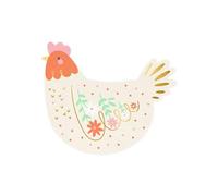 PartyDeco 20 Serviettes en Papier Poule de Pâques 32 x 26 cm