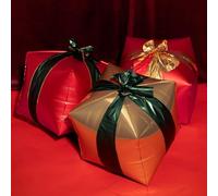 Lot de 3 ballons en aluminium pour boîte cadeau - Décorations de Noël pour fêtes, maison et fêtes saisonnières