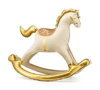 PartyDeco - BALLON ALUMINIUM CHEVAL À BASCULE 106X86CM OR