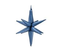 PartyDeco - Ballon Aluminium ÉTOILE 3D 70CM Bleu Marine