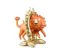 PartyDeco - BALLON ALUMINIUM LION 62X97CM OR