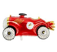 PartyDeco Ballon Aluminium Voiture de Course Rouge 111 x 63 cm - Rouge