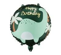 PartyDeco - Ballon d'anniversaire dinosaure 45,7 cm - Ballon en aluminium pour fête d'enfants, à l'hélium ou à l'air