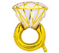 PartyDeco Ballon EVJF bague géante or 95 cm
