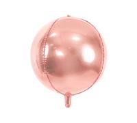 PartyDeco Ballon Mylar rond métallisé Rose doré / Or Ø 45 cm / 40 cm