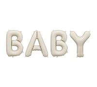 PartyDeco - BALLONS ALUMINIUM MOT LETTRE BABY 90X35CM BEIGE