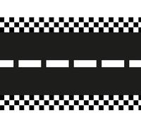 PartyDeco - Chemin DE Table INTISSÉ Course Auto RÉTRO 40CMX5M