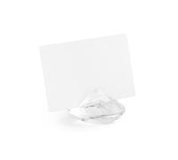 10 Marque-places diamant transparent 4 x 3 cm - Transparent