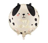PartyDeco de 45,7 cm en aluminium avec inscription « Happy Birthday » pour décoration de fête pour chien, remplissage d'air et d'hélium