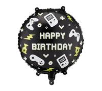 PartyDeco de ballons d'anniversaire de jeu vidéo de 45,7 cm - Ballons ronds en aluminium pour jeux vidéo - Décorations de fête pour enfants et fêtes de joueurs