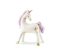 PartyDeco de ballons géants licorne debout 94 x 86 cm, ballons blancs élégants autoportants en aluminium 3D arc-en-ciel, fournitures de fête d'anniversaire pour fille, décorations de fête prénatale