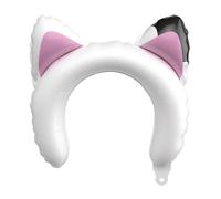 PartyDeco Gabby's Dollhouse Lot de 6 ballons gonflables en aluminium avec oreilles de chat - Serre-tête pour enfants - Décoration d'anniversaire de fille - Gonflage à l'air - Réutilisables avec tubes