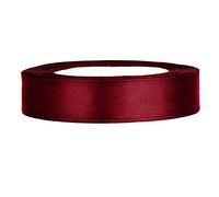 PartyDeco Générique - Ruban Satin Double Face 12MMX25M Lie DE VIN