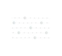 PartyDeco GP1 Lot de 5 Fils de Perles Blanches décoratifs