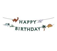 PartyDeco - Guirlande Anniversaire Dinosaure 4.5M Vert