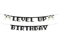 PartyDeco - Guirlande Anniversaire Gamer Jeux VIDÉO 2.5M Noir
