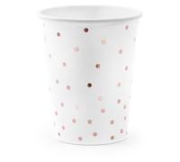 PartyDeco KPP53-008-EU1 gobelet jetable 6 pièces 260 ml Papier Blanc