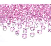 PartyDeco Lot de 100 diamants de table, rose, emballage