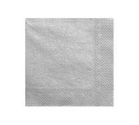 Partydeco Lot de 20 serviettes, argent, unités
