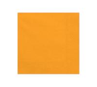 PartyDeco Lot de 20 serviettes de table en papier - 33 x 33 cm - 2 couches - Qualité supérieure et durable - Serviettes de table jetables pour mariage, fête prénatale, mariage, anniversaire - Orange