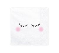 Partydeco Lot de 20 serviettes en papier imprimées avec impression de licorne endormie