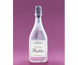 PartyDeco Lot de 24 Bulles de Savon en Forme de Bouteille de Champagne, Marque-Places de Mariage invités de réception