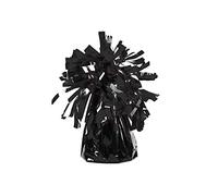 PartyDeco Lot de 4 poids de ballon à franges pailletés Noir 7 cm 130 g
