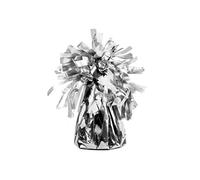 PartyDeco - Lot de 4 poids pour ballons hélium, couleur argent, 130 g, CZ1-018