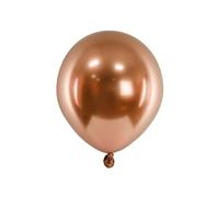 PartyDeco Lot de 50 ballons Ø 12 cm uni brillant, cuivre