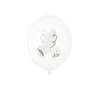 PartyDeco Lot de 6 ballons colombe pour communion, baptême