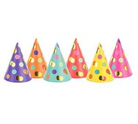 PartyDeco Lot de 6 chapeaux à pois 16 cm