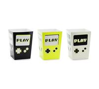 PartyDeco Lot de 6 sacs à pop-corn Gaming 7 x 7 x 12 cm - Sachets pour bonbons et collations de fête - Pour anniversaire d'enfant - Noir blanc jaune