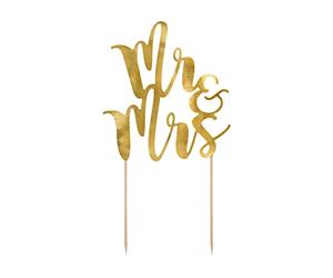 PartyDeco Pick Mr&Mrs Mariés pour Gâteau